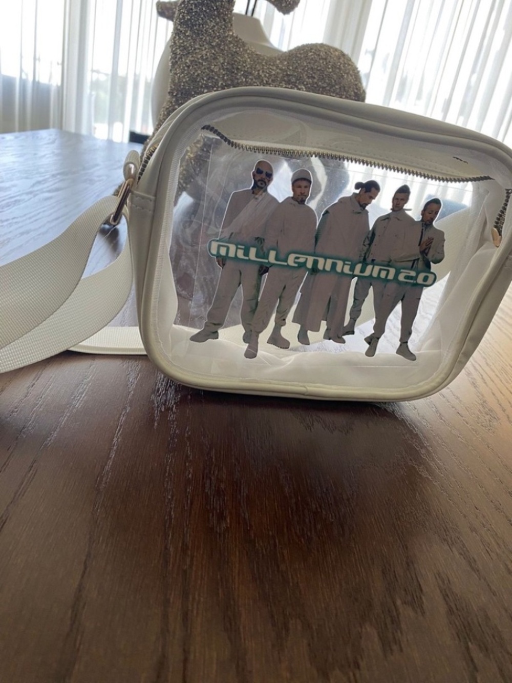 Backstreet Boys Into The Millenium White Crossbody Bag **LITTLE DEFECT**